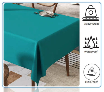 Waterproof Stain Resistant Rectangular Polyester Tablecloth Picnic Mat 145x200cm for Kitchen Dining Indoor Outdoor by OLIVIA ROCCO