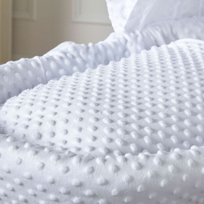 White Dimple Grey Wicker Baby Moses Basket With Stand