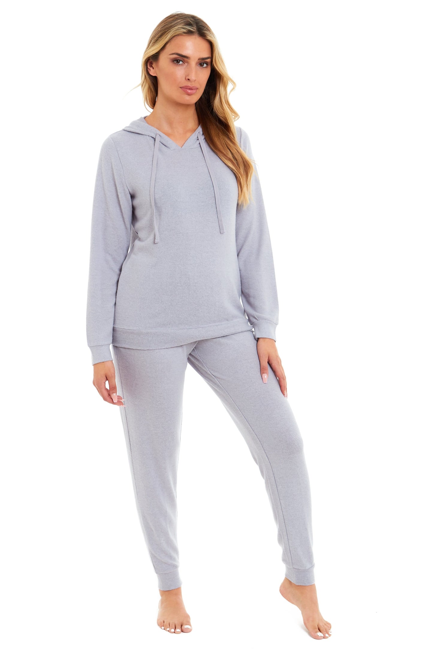Women's Super Cosy Hooded Pyjama Set Soft Brushed Polyester Viscose Loungewear Warm and Elegant Nightwear Various Colours UK Sizes 8-22 by Daisy Dreamer