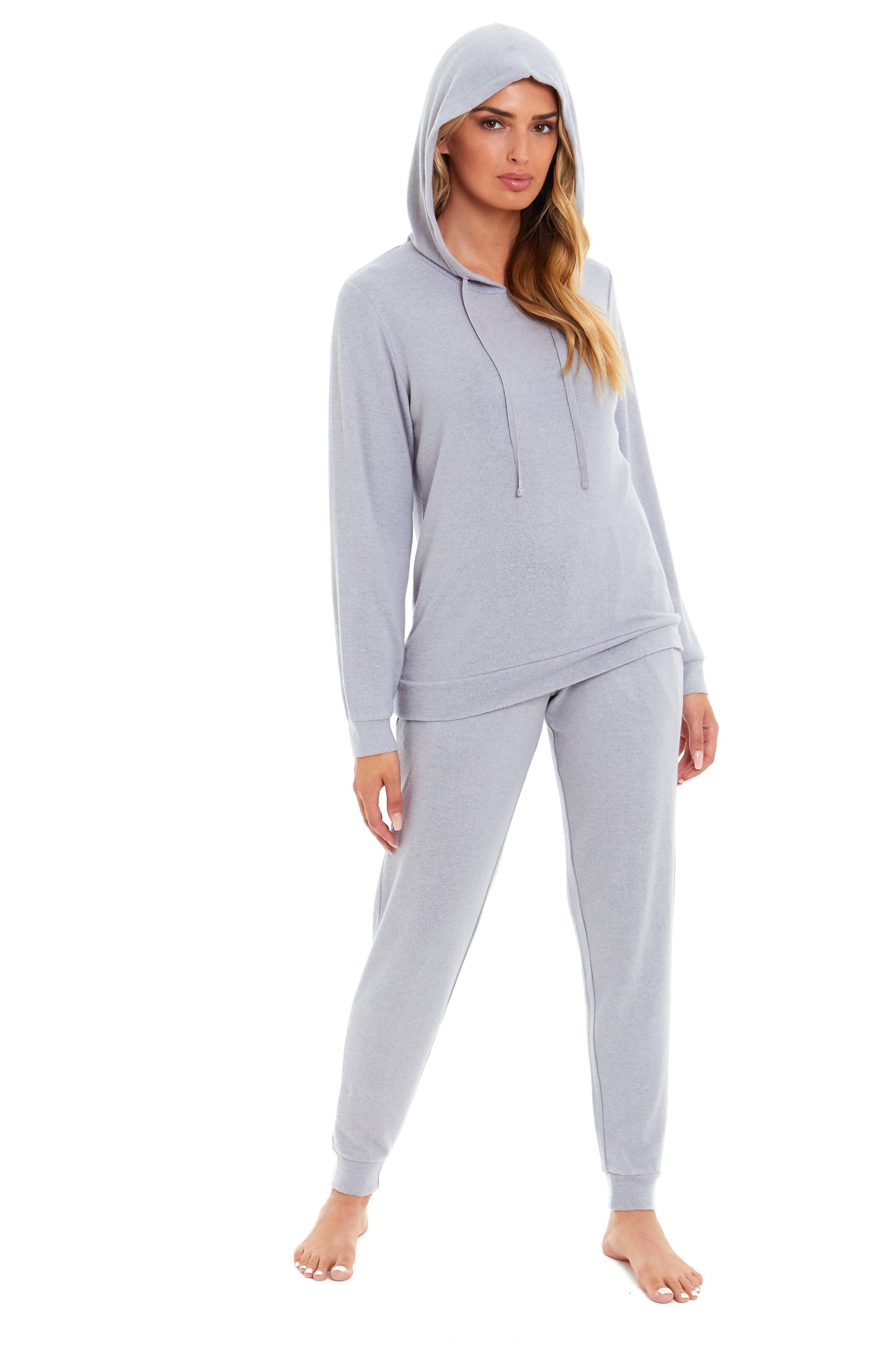 Women's Super Cosy Hooded Pyjama Set Soft Brushed Polyester Viscose Loungewear Warm and Elegant Nightwear Various Colours UK Sizes 8-22 by Daisy Dreamer