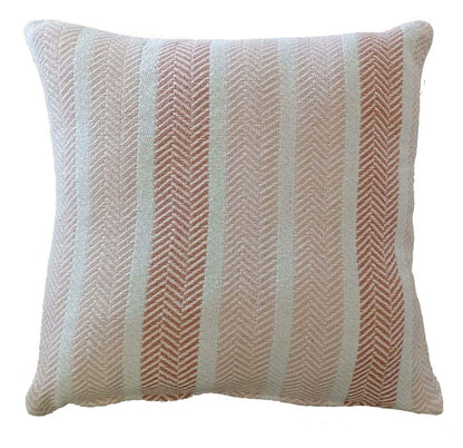 Zara Striped Indian Cotton Cushion Covers for Indoor Outdoor Decor Super Soft with Discreet Zipper in Grey Ochre Teal Blush Pink Various Sizes by OLIVIA ROCCO